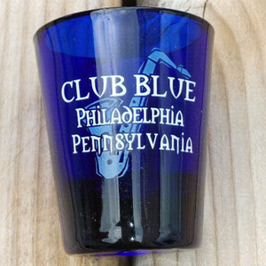 CLUB BLUE Philadelphia Pennsylvania Shot Glass